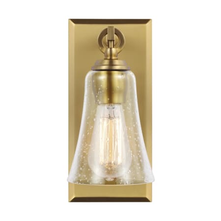 Visual Comfort Monterro 11" Tall Bathroom Sconce Burnished Brass