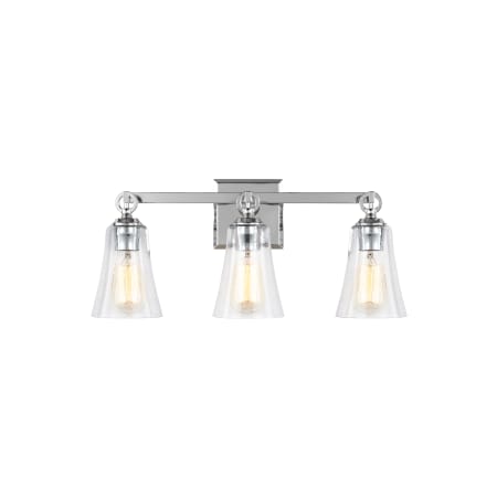 Visual Comfort Monterro 3 Light 22" Wide Vanity Light Chrome