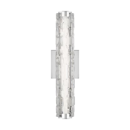 Visual Comfort Cutler 18" Tall LED Bathroom Sconce Chrome