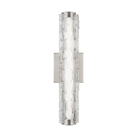 Visual Comfort Cutler 18" Tall LED Bathroom Sconce Satin Nickel