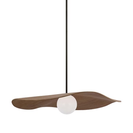 Visual Comfort Mahalo 28" Wide LED Pendant Bronze / Natural Oak