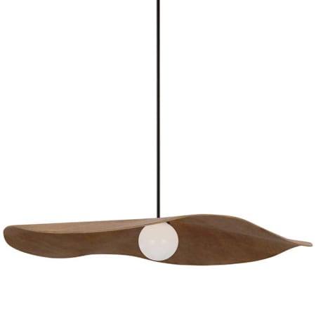 Visual Comfort Mahalo 40" Wide LED Pendant Bronze / Natural Oak