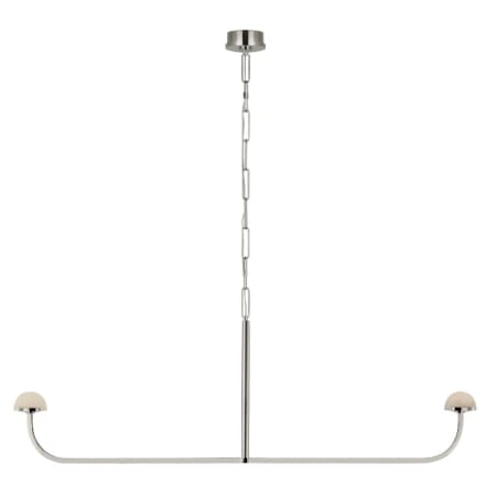 Visual Comfort Pedra 56" Linear Chandelier Polished Nickel / Alabaster