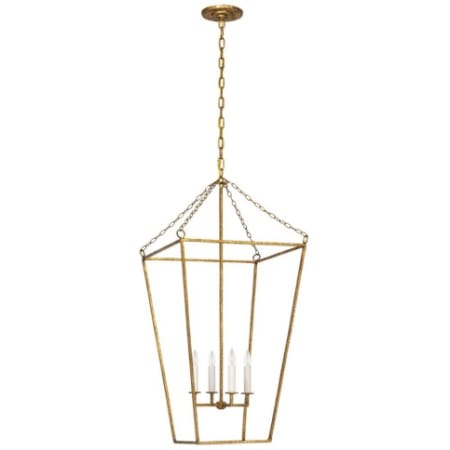 Visual Comfort Malloy 18" Open Frame Forged Lantern Gilded Iron