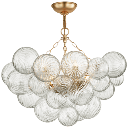 Visual Comfort Talia 29" Semi-Flush Mount with Swirled Glass Gild