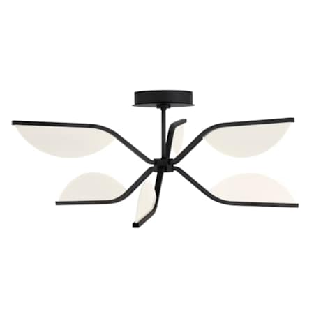 Visual Comfort Belterra 6 Light 35" Wide LED Abstract Chandelier Matte Black