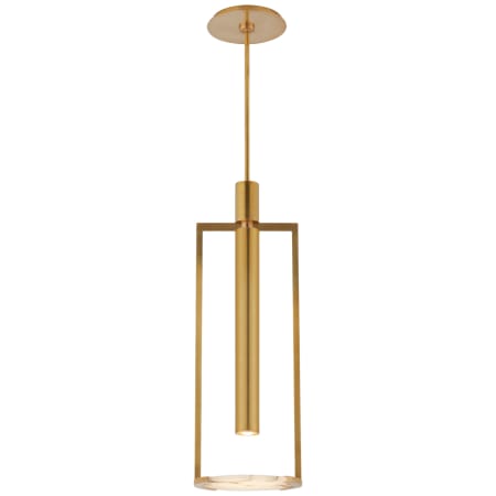 Visual Comfort Melange 30" Medium Floating Alabaster Disc Pendant by Kelly Wearstler Antique Burnished Brass / Alabaster