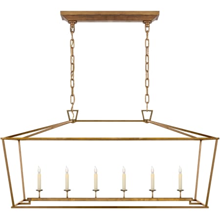 Visual Comfort Darlana 54" Large Linear Lantern by E. F. Chapman Gilded Iron