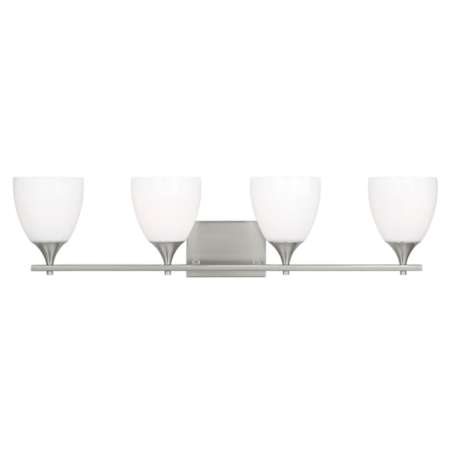 Visual Comfort Toffino 4-Light Vanity by Drew & Jonathan Brushed Steel