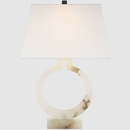 Visual Comfort Ring Form Large Table Lamp Alabaster