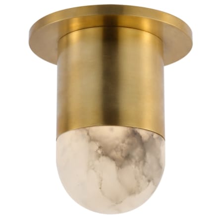 Visual Comfort Melange Mini Monopoint Flush Mount Antique-Burnished Brass / Alabaster