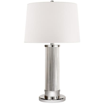 Visual Comfort Allen Table Lamp with White Parchment Shade Polished Nickel