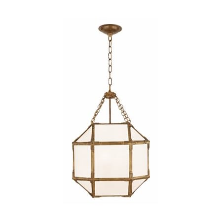Visual Comfort Morris 3 Light 14" Wide Lantern Chandelier Gilded Iron