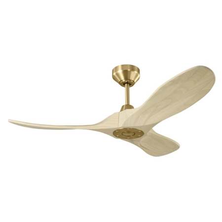 Visual Comfort Maverick Smart 44" Ceiling Fan Burnished Brass / Washed White Oak