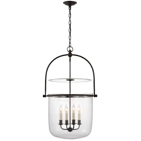 Visual Comfort Lorford 4 Light 20" Wide Pendant Aged Iron