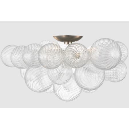Visual Comfort Talia 25" Wide Flush Mount Ceiling Fixture Burnished Silver Leaf