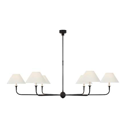 Visual Comfort Piaf Oversized Chandelier Aged Iron / Ebonized Oak