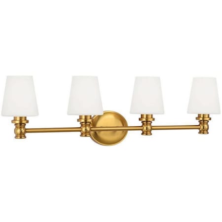 Visual Comfort Xavierre 4 Light 32" Wide Vanity Light Burnished Brass