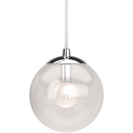 Volume Lighting Lawrence Single Light 6" Wide Mini Pendant with Clear Glass Orb Shade Chrome