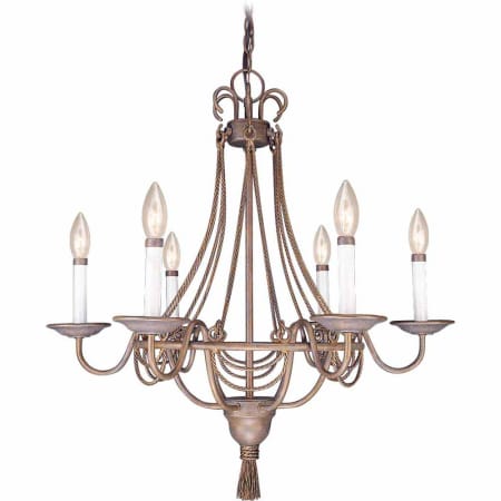 Volume Lighting Kuta 6 Light 27" Wide Taper Candle Chandelier Prairie Rock