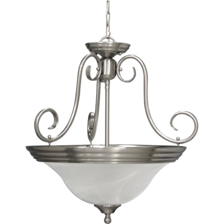 Volume Lighting Troy 3 Light 21" Wide Pendant / Semi-Flush Ceiling Fixture Brushed Nickel