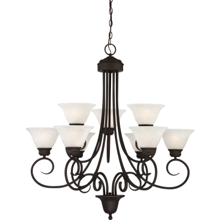 Volume Lighting Troy 9 Light 36" Wide Chandelier Antique Bronze