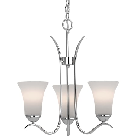 Volume Lighting Alesia 3 Light 18" Wide Chandelier Polished Nickel