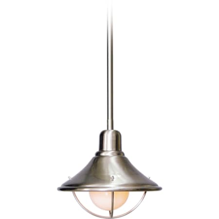 Volume Lighting Single Light 8" Wide Mini Pendant Brushed Nickel