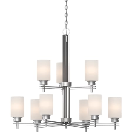 Volume Lighting Carena 9 Light 33" Wide Chandelier Nickel
