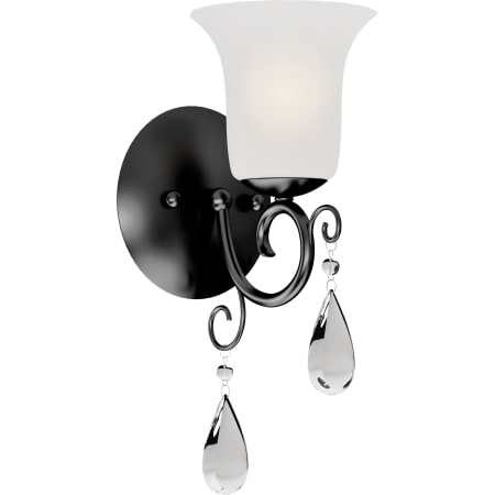 Volume Lighting Ava Single Light 16" Tall Bathroom Sconce with Frosted Glass Bell Shade Foundry Bronze