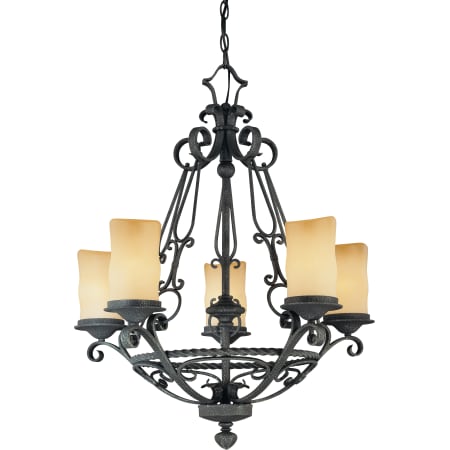 Volume Lighting Sevilla 5 Light 27" Wide Wrought Iron Chandelier Antique Iron