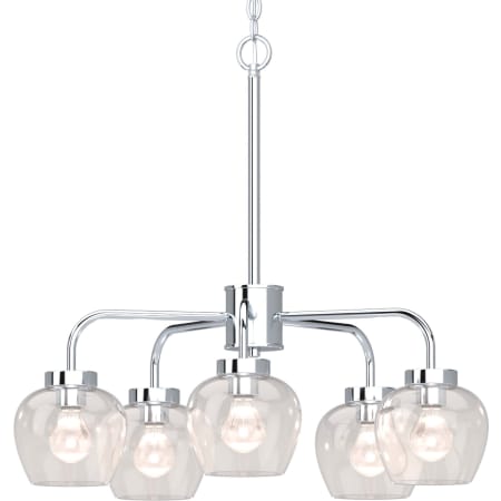 Volume Lighting Aria 5 Light 26" Wide Chandelier Polished Nickel