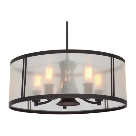 Volume Lighting Concerto 6 Light 25" Wide Drum Chandelier Antique Bronze