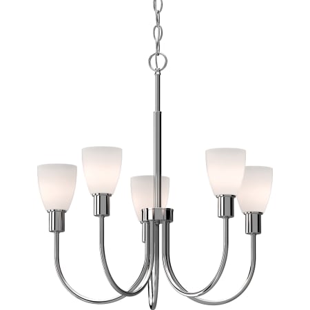 Volume Lighting Concord 5 Light 27" Wide Chandelier Polished Nickel
