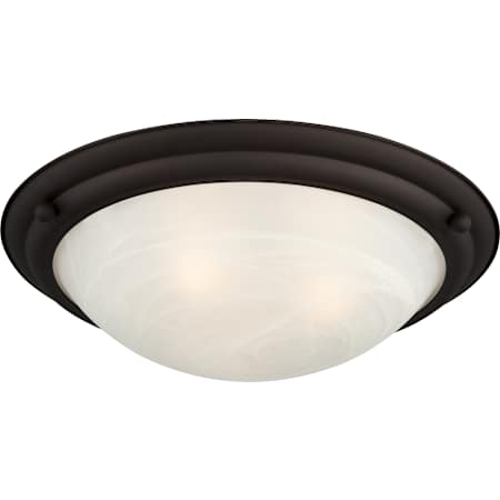 Volume Lighting Lunar 3 Light 22" Wide Flush Mount Bowl Ceiling Fixture - High Power Factor Magnetic Ballast Antique Bronze