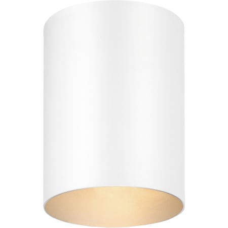 Volume Lighting Single Light 5" Wide Flush Mount Ceiling Fixture White
