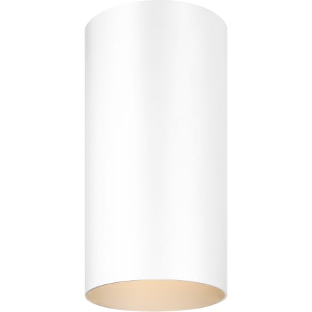 Volume Lighting Single Light 6" Wide Flush Mount Ceiling Fixture White