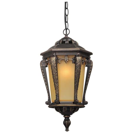 Volume Lighting Single Light 9" Wide Outdoor Mini Pendant Golden Rust