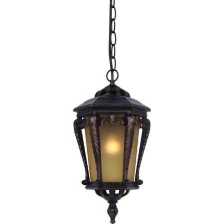 Volume Lighting Single Light 15" Wide Outdoor Pendant Golden Rust
