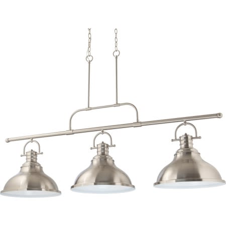 Volume Lighting 3 Light 16" Wide Linear Chandelier Brushed Nickel
