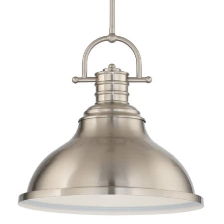 Volume Lighting Single Light 16" Wide Pendant Brushed Nickel