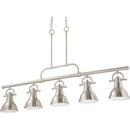 Volume Lighting 5 Light 7" Wide LED Linear Chandelier Brushed Nickel