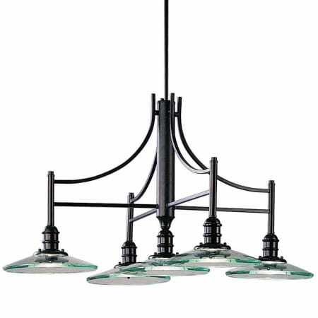 Volume Lighting Edo 5 Light 36" Wide Chandelier Black