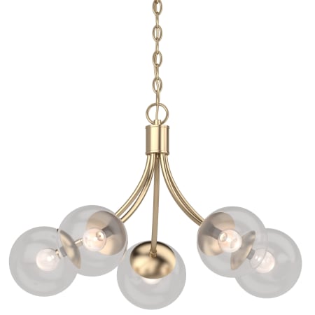 Volume Lighting 5 Light 26" Wide Shaded Chandelier Antique Gold