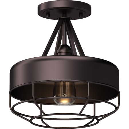 Volume Lighting 12" Wide Semi-Flush Ceiling Fixture Antique Bronze