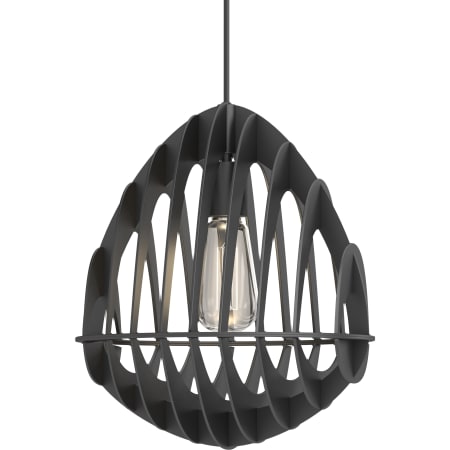 Volume Lighting 11" Wide Mixed Metal Single Pendant Black