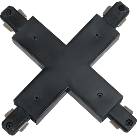 Volume Lighting X-Connector for 2 Circuit Line Voltage and Track Systems Black