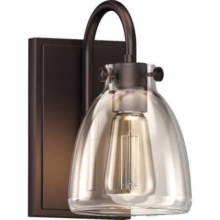 Volume Lighting Light 10" Tall Wall Sconce with Clear Glass Antique Bronze