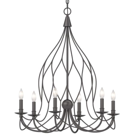 Volume Lighting 6 Light 27" Wide Taper Candle Style Chandelier Antique Bronze