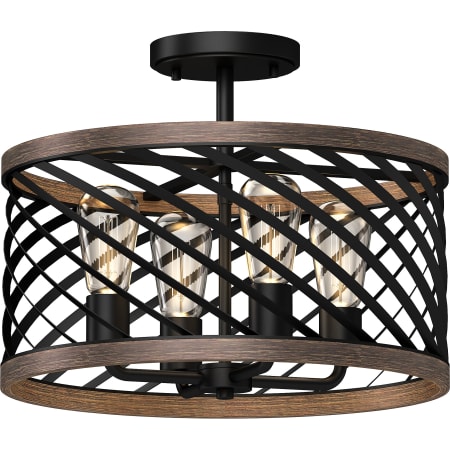 Volume Lighting 16" Wide Semi-Flush Ceiling Fixture Black Walnut